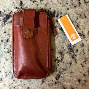 Timberland women’s leather RFID phone crossbody wallet bag